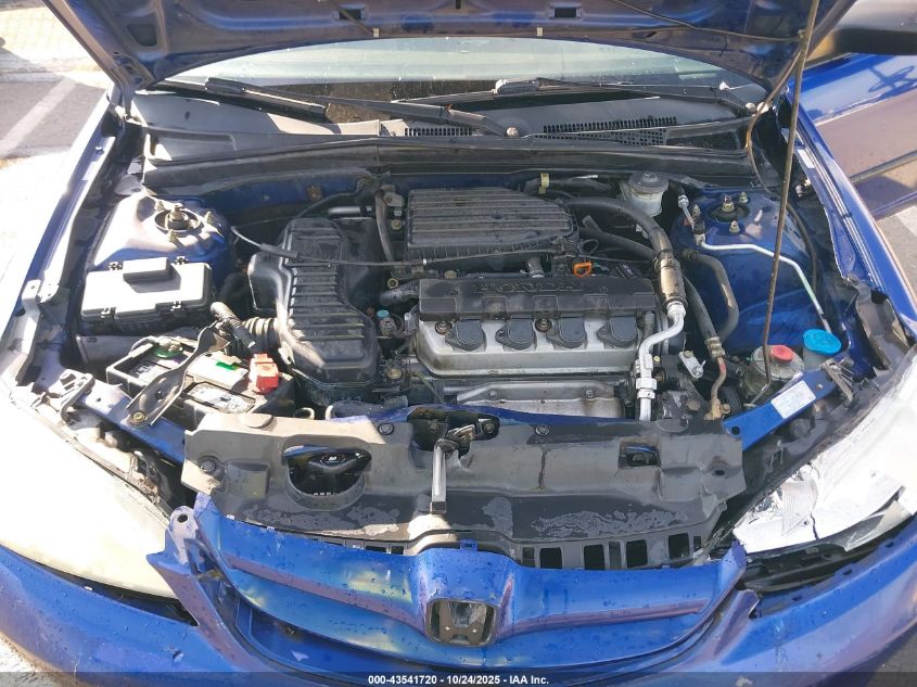 2004 Honda Civic Vp VIN: 1HGES16384L013396 Lot: 43541720