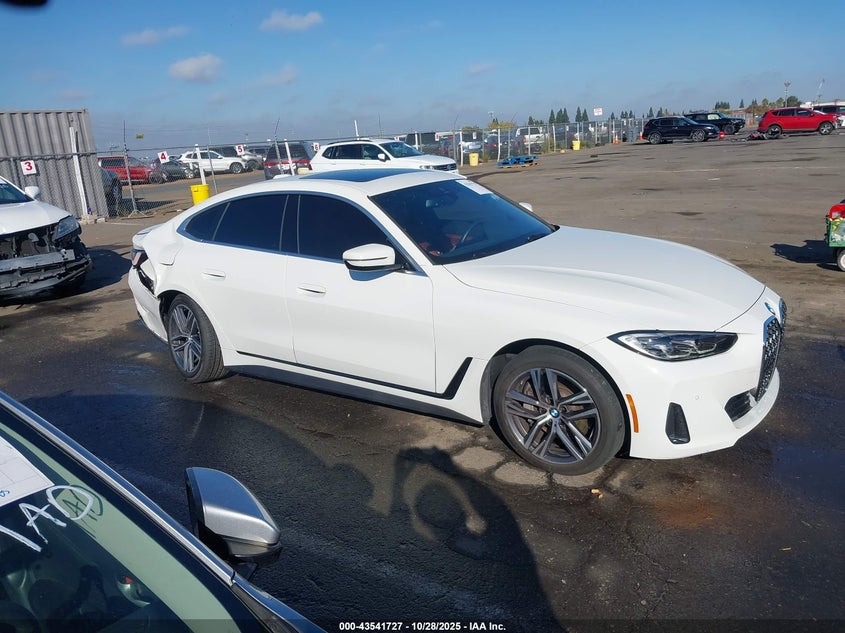 2022 BMW 430I Gran Coupe VIN: WBA63AV02NFM01762 Lot: 43541727