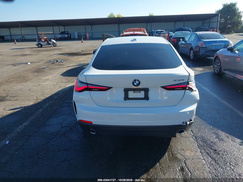 2022 BMW 430I Gran Coupe VIN: WBA63AV02NFM01762 Lot: 43541727