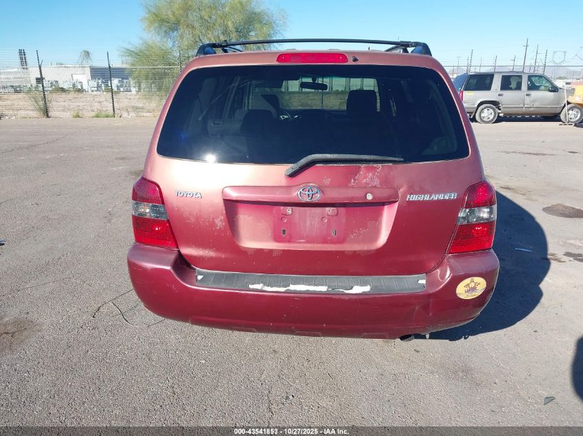 2006 Toyota Highlander VIN: JTEDD21A560135049 Lot: 43541853