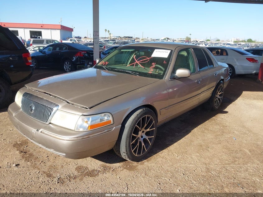 2003 Mercury Grand Marquis Gs cream sedan gasoline 2MEFM74W73X669618 photo #3