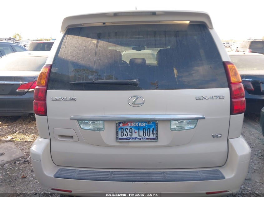 2003 Lexus Gx 470 VIN: JTJBT20XX30006043 Lot: 43542198