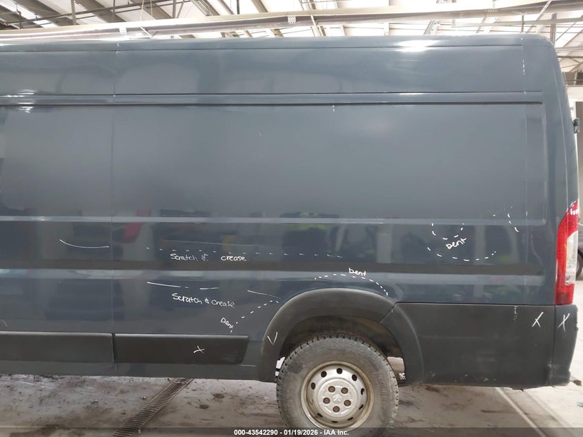 2019 Ram Promaster 3500 Cargo Van High Roof 159 Wb Ext VIN: 3C6URVJG2KE544887 Lot: 43542290