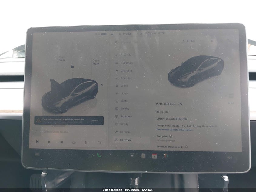 2023 Tesla Model 3 Rear-Wheel Drive VIN: 5YJ3E1EA8PF656092 Lot: 43542642