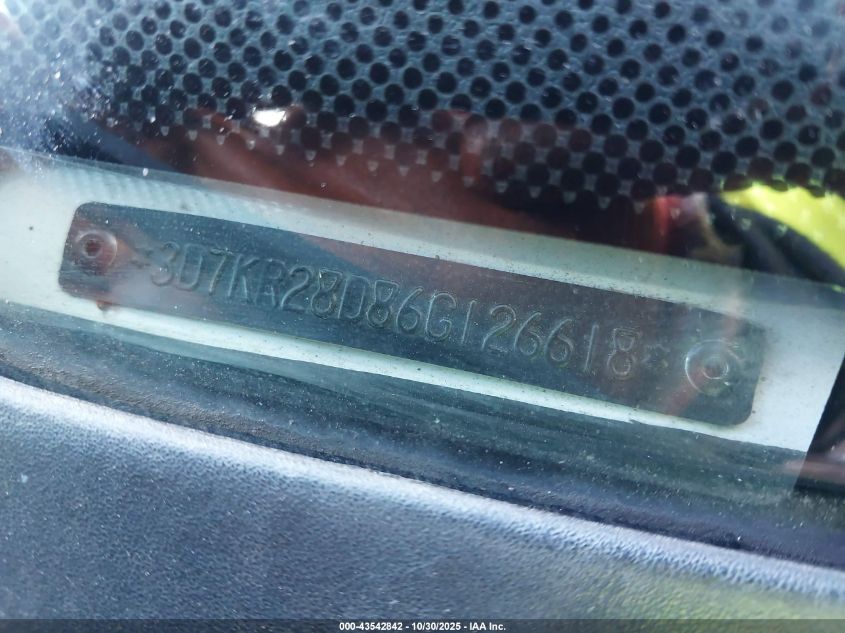 2006 Dodge Ram 2500 Slt/Sport VIN: 3D7KR28D86G126618 Lot: 43542842