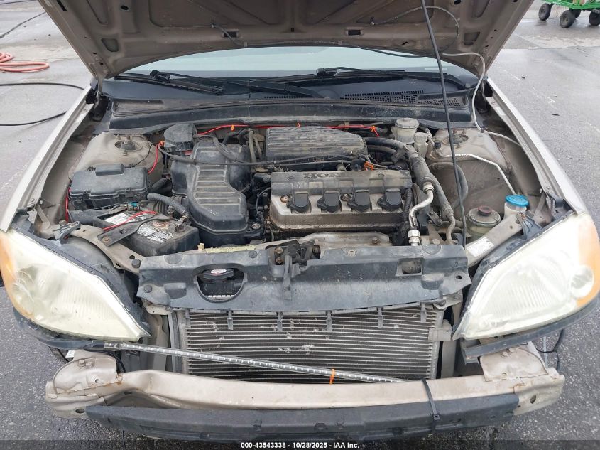 2001 Honda Civic Lx VIN: 2HGES15521H618607 Lot: 43543338