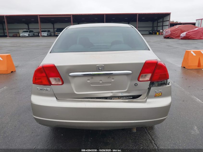 2001 Honda Civic Lx VIN: 2HGES15521H618607 Lot: 43543338