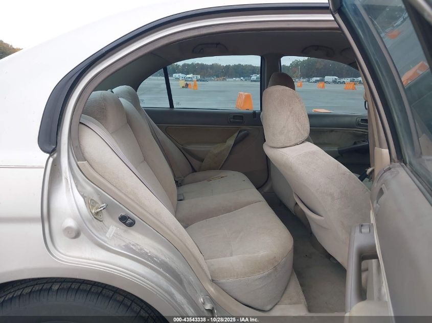 2001 Honda Civic Lx VIN: 2HGES15521H618607 Lot: 43543338