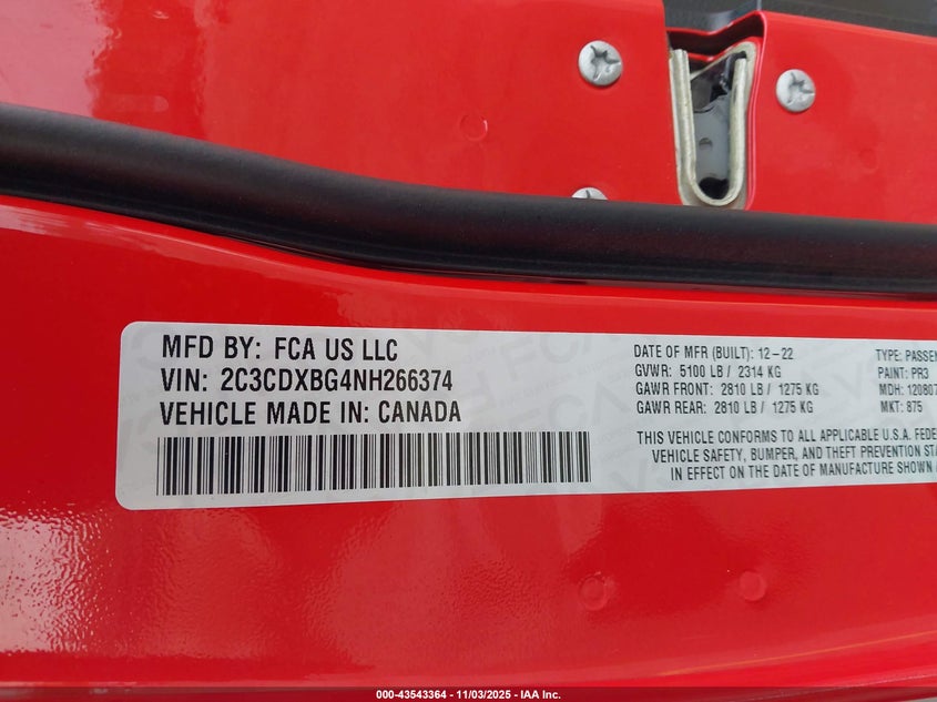 2022 DODGE CHARGER SXT RWD - 2C3CDXBG4NH266374