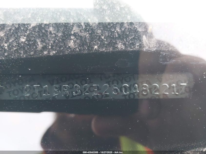 2005 Toyota Corolla S VIN: 2T1BR32E25C482217 Lot: 43543389