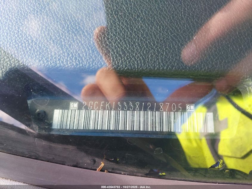 2008 Chevrolet Silverado 1500 Lt1 VIN: 2GCEK133381218705 Lot: 43543702