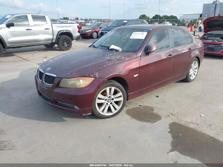 2008 BMW 328I red sedan gasoline WBAVA375X8NL55968 photo #3