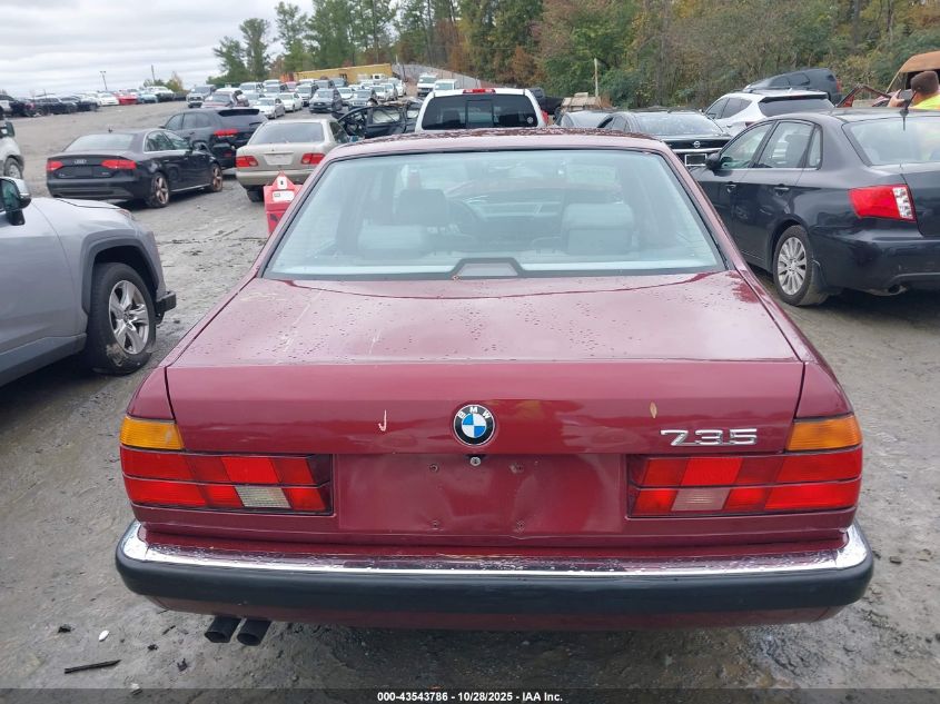 1990 BMW 735 I Automatic VIN: WBAGB4312LDB65971 Lot: 43543786
