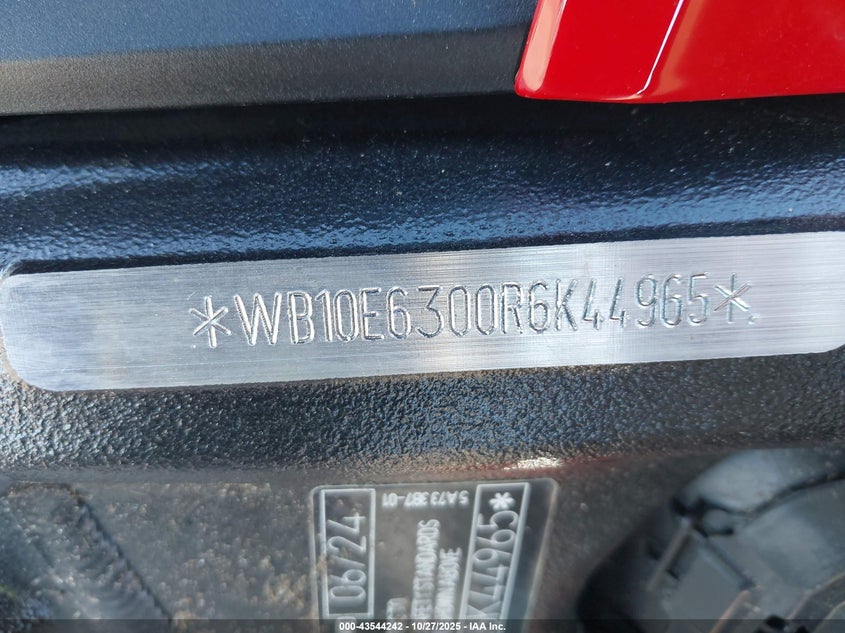 2024 BMW S 1000 Rr VIN: WB10E6300R6K44965 Lot: 43544242