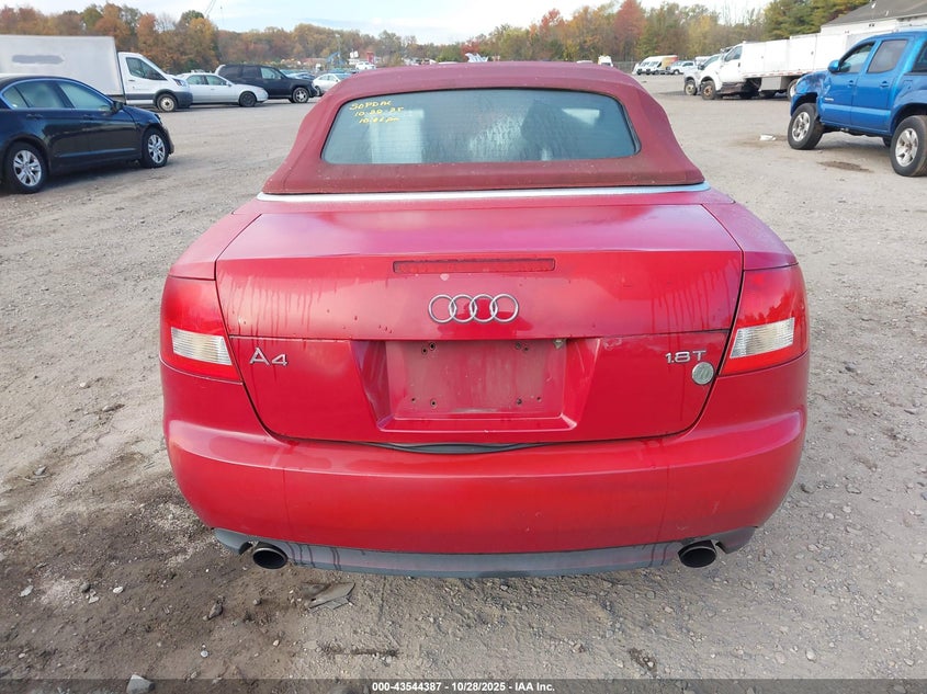 2006 Audi A4 1.8T VIN: WAUAC48H66K008403 Lot: 43544387