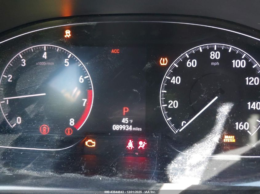 2019 Honda Accord Lx VIN: 1HGCV1F18KA114394 Lot: 43544843