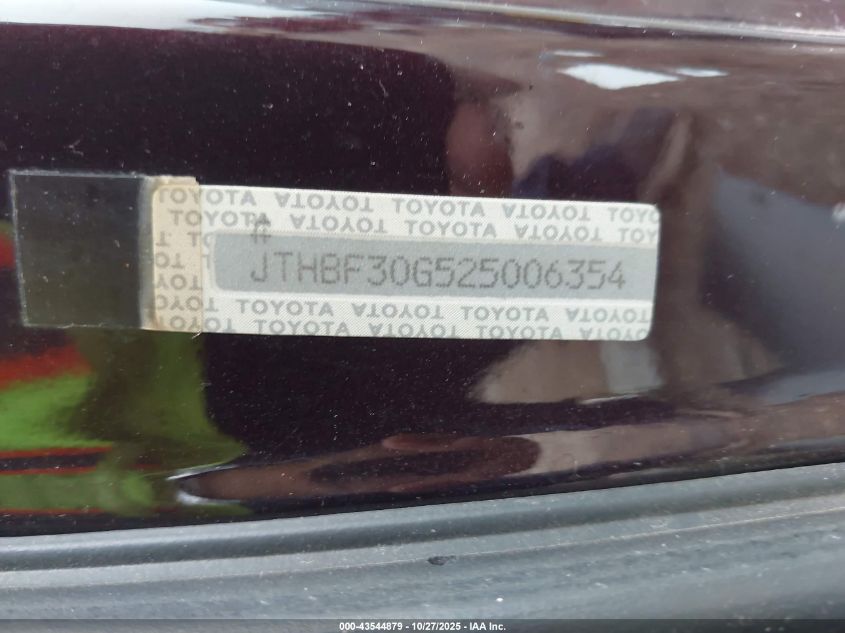 2002 Lexus Es 300 VIN: JTHBF30G525006354 Lot: 43544879