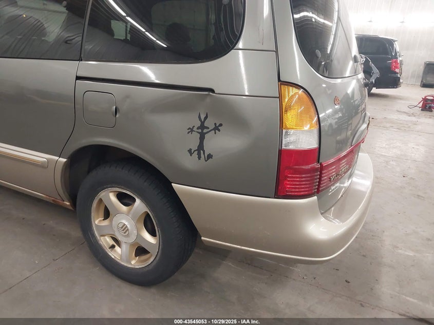 2000 Mercury Villager Estate VIN: 4M2XV14TXYDJ11051 Lot: 43545053