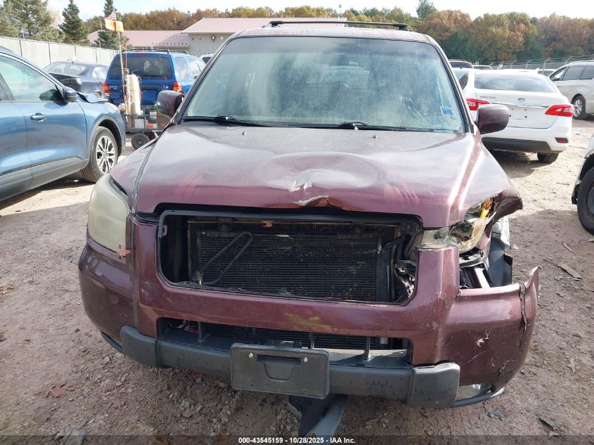 2007 Honda Pilot Ex-L VIN: 2HKYF18747H508218 Lot: 43545159