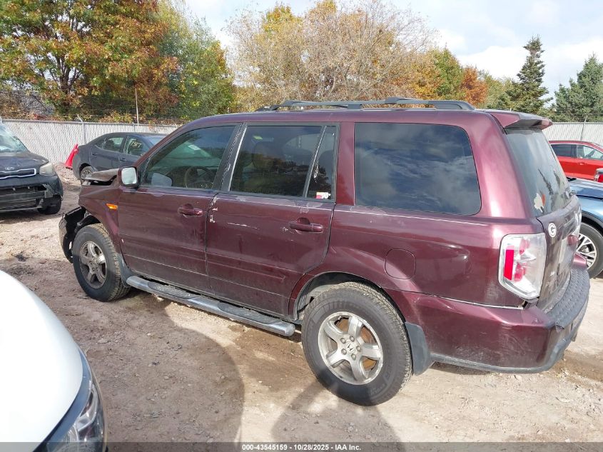 2007 Honda Pilot Ex-L VIN: 2HKYF18747H508218 Lot: 43545159