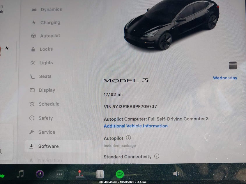 2023 Tesla Model 3 Rear-Wheel Drive VIN: 5YJ3E1EA9PF709737 Lot: 43545530