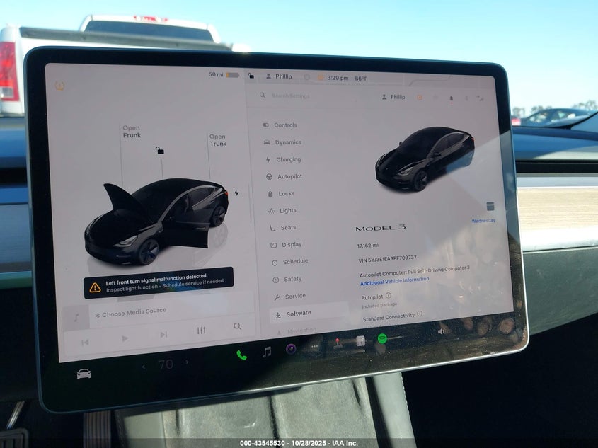 2023 Tesla Model 3 Rear-Wheel Drive VIN: 5YJ3E1EA9PF709737 Lot: 43545530