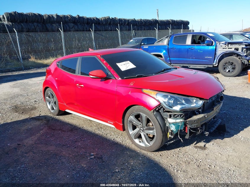 2013 HYUNDAI VELOSTER TURBO W/BLACK - KMHTC6AE9DU163774