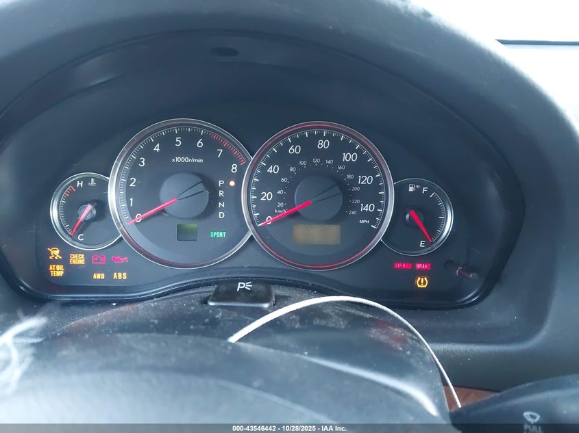 2009 Subaru Outback 2.5I Limited VIN: 4S4BP66C597336705 Lot: 43546442