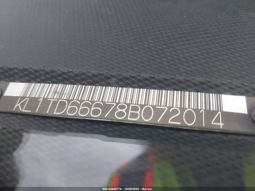 2008 Chevrolet Aveo 5 Ls VIN: KL1TD66678B072014 Lot: 43546774