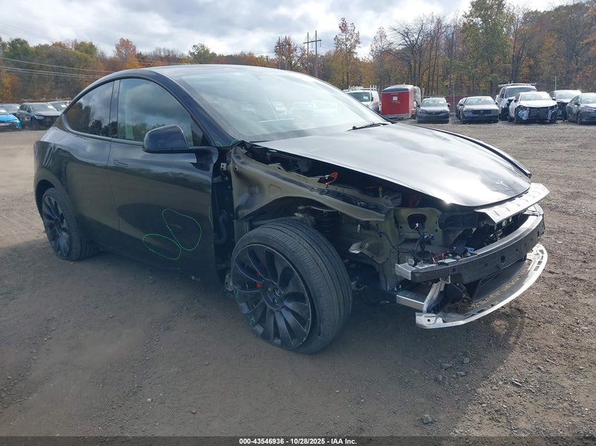 2025 Tesla Model Y Performance Dual Motor All-Wheel Drive VIN: 7SAYGDEF6SA351549 Lot: 43546936