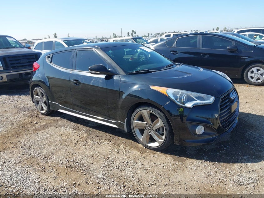 2014 HYUNDAI VELOSTER TURBO W/BLACK - KMHTC6AEXEU203961
