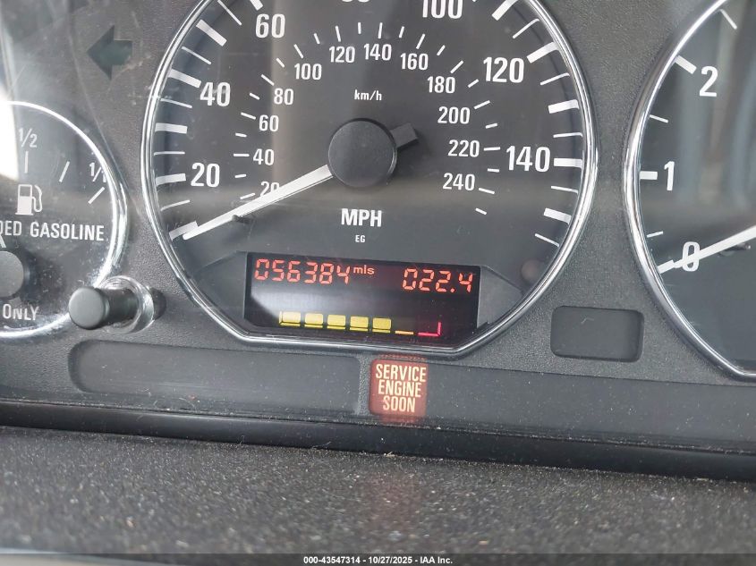 2001 BMW Z3 2.5I VIN: WBACN334X1LM03494 Lot: 43547314