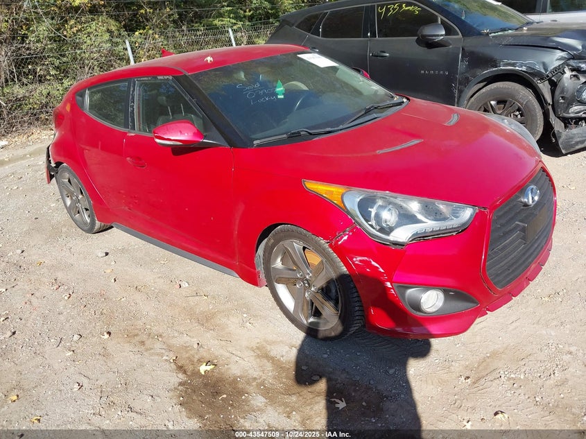 2014 HYUNDAI VELOSTER TURBO W/BLACK - KMHTC6AE7EU196774