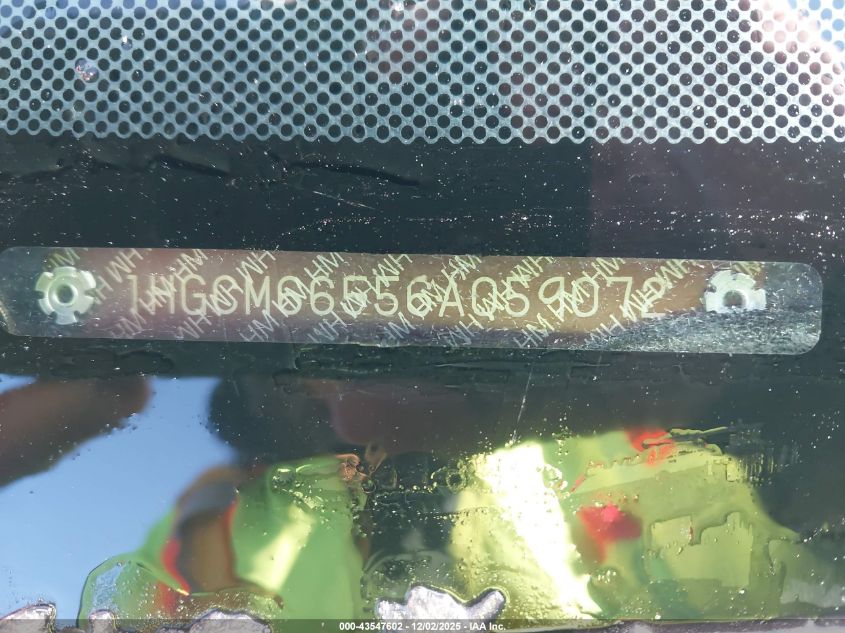 2006 Honda Accord 3.0 Ex VIN: 1HGCM66556A059072 Lot: 43547602