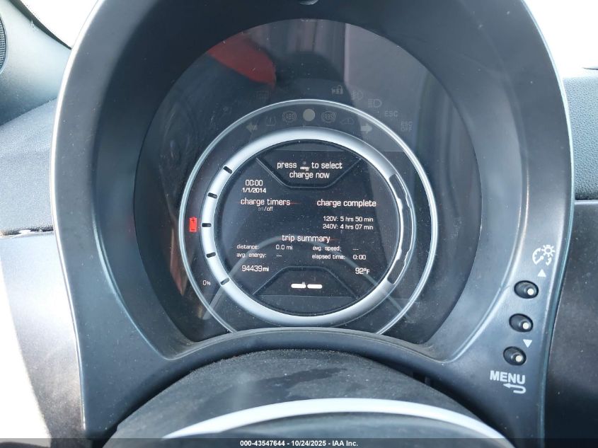 2015 Fiat 500E Battery Electric VIN: 3C3CFFGE7FT520051 Lot: 43547644