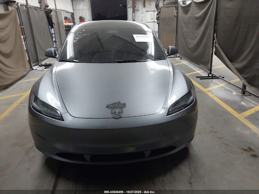 2025 Tesla Model 3 Long Range All-Wheel Drive VIN: 5YJ3E1EB3SF969391 Lot: 43548498