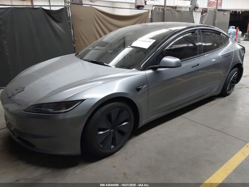 2025 Tesla Model 3 Long Range All-Wheel Drive VIN: 5YJ3E1EB3SF969391 Lot: 43548498