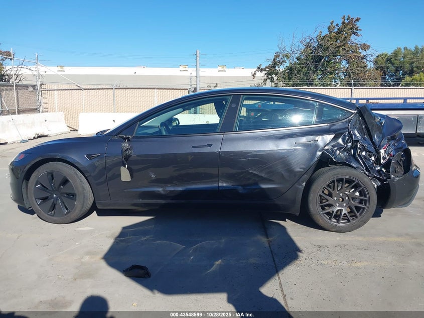 2024 Tesla Model 3 Long Range Dual Motor All-Wheel Drive/Rear-Wheel Drive VIN: 5YJ3E1EA0RF741155 Lot: 43548599