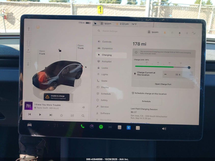 2024 Tesla Model 3 Long Range Dual Motor All-Wheel Drive/Rear-Wheel Drive VIN: 5YJ3E1EA0RF741155 Lot: 43548599