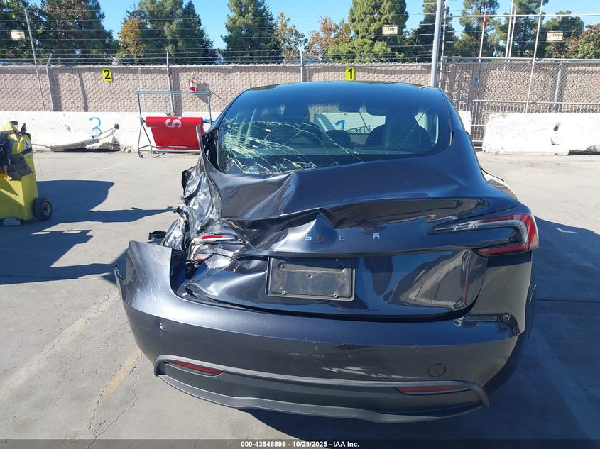 2024 Tesla Model 3 Long Range Dual Motor All-Wheel Drive/Rear-Wheel Drive VIN: 5YJ3E1EA0RF741155 Lot: 43548599