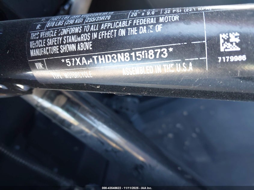 2022 Polaris Slingshot VIN: 57XAATHD3N8150873 Lot: 43548622