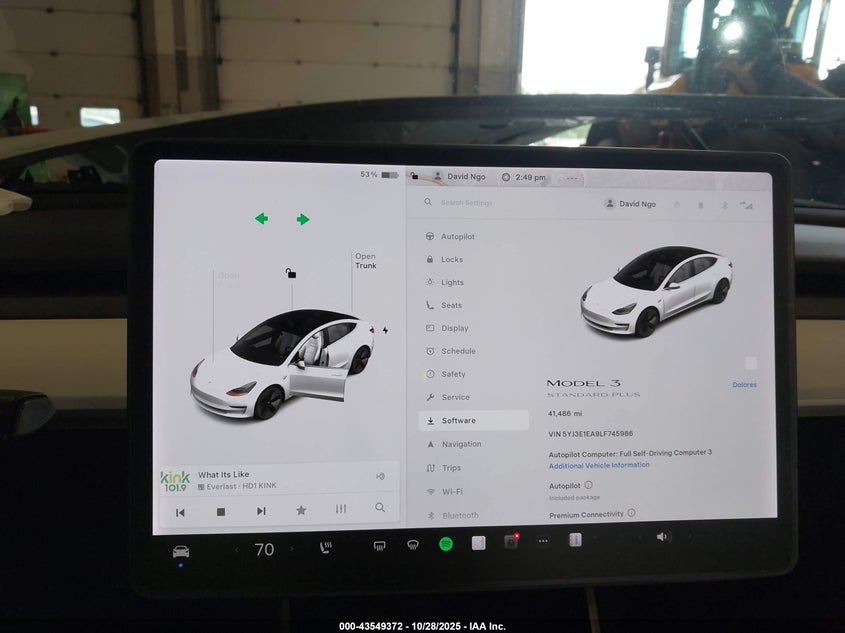 2020 Tesla Model 3 Standard Range Plus Rear-Wheel Drive/Standard Range Rear-Wheel Drive VIN: 5YJ3E1EA9LF745986 Lot: 43549372