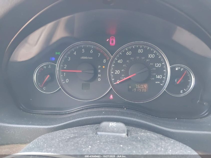 2008 Subaru Outback 2.5I Limited/2.5I Limited L.l. Bean Edition VIN: 4S4BP62C287306565 Lot: 43549483