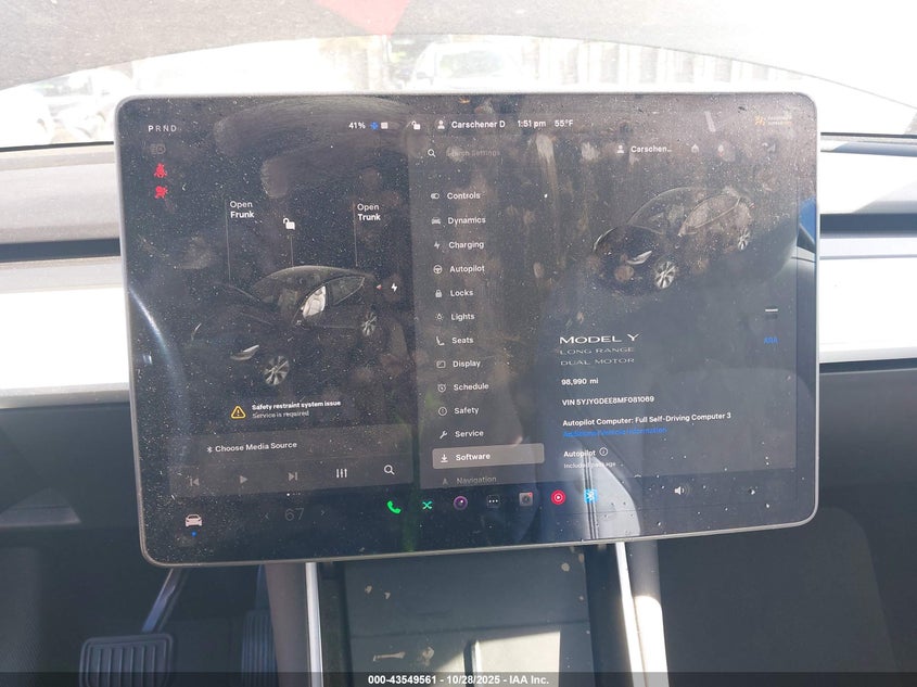 2021 Tesla Model Y Long Range Dual Motor All-Wheel Drive VIN: 5YJYGDEE8MF081069 Lot: 43549561