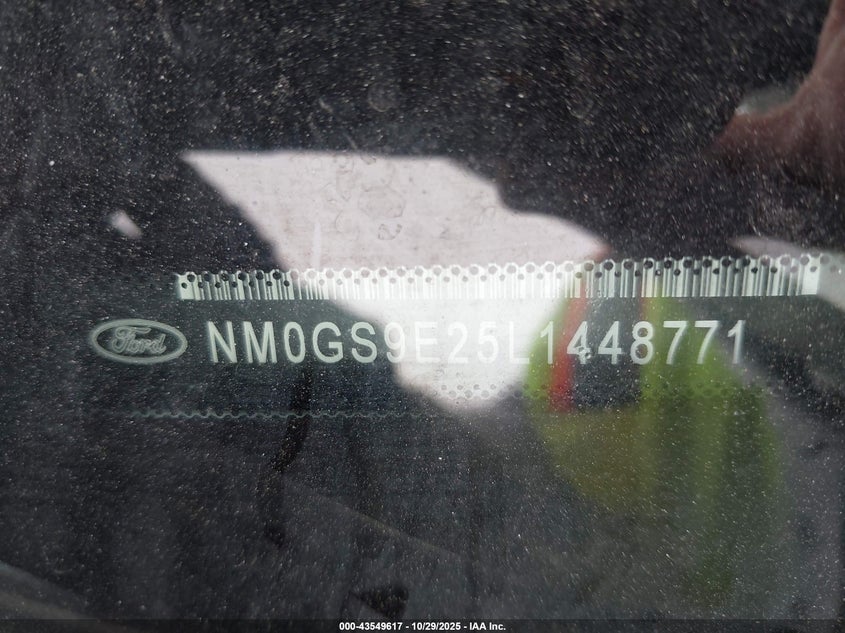 2020 Ford Transit Connect Xl Passenger VIN: NM0GS9E25L1448771 Lot: 43549617