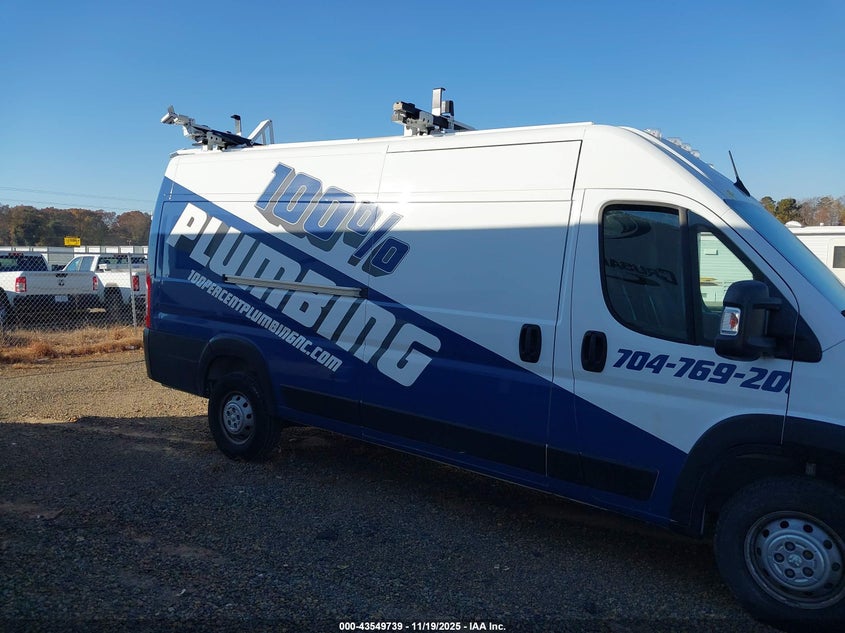 2023 Ram Promaster 3500 Cargo Van High Roof 159 Wb Ext VIN: 3C6MRVJG0PE507795 Lot: 43549739