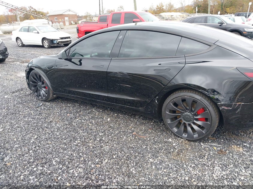 2022 Tesla Model 3 Performance Dual Motor All-Wheel Drive VIN: 5YJ3E1EC6NF107926 Lot: 43549875