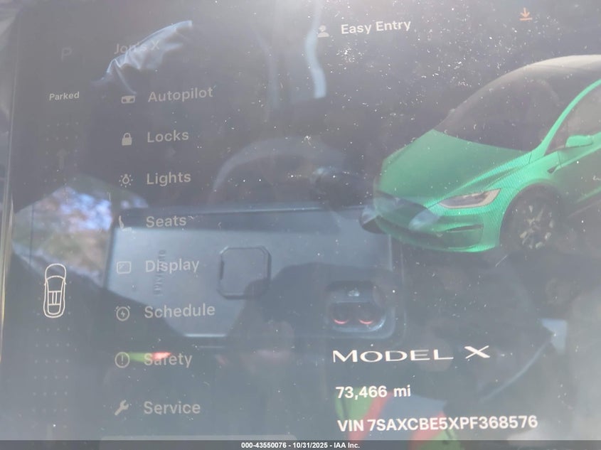 2023 Tesla Model X Dual Motor All-Wheel Drive/Standard Range VIN: 7SAXCBE5XPF368576 Lot: 43550076