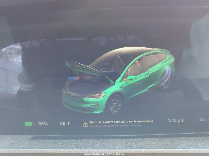 2023 Tesla Model X Dual Motor All-Wheel Drive/Standard Range VIN: 7SAXCBE5XPF368576 Lot: 43550076