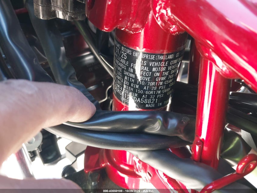 2025 Kawasaki Er500 VIN: ML5ERGF12SDA58821 Lot: 43550108